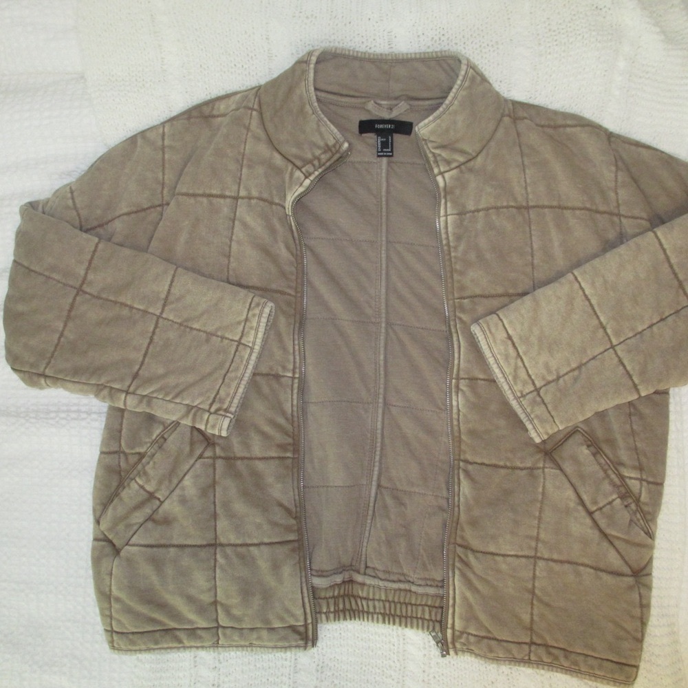 Forever 21 Light Brown Quilted Jacket